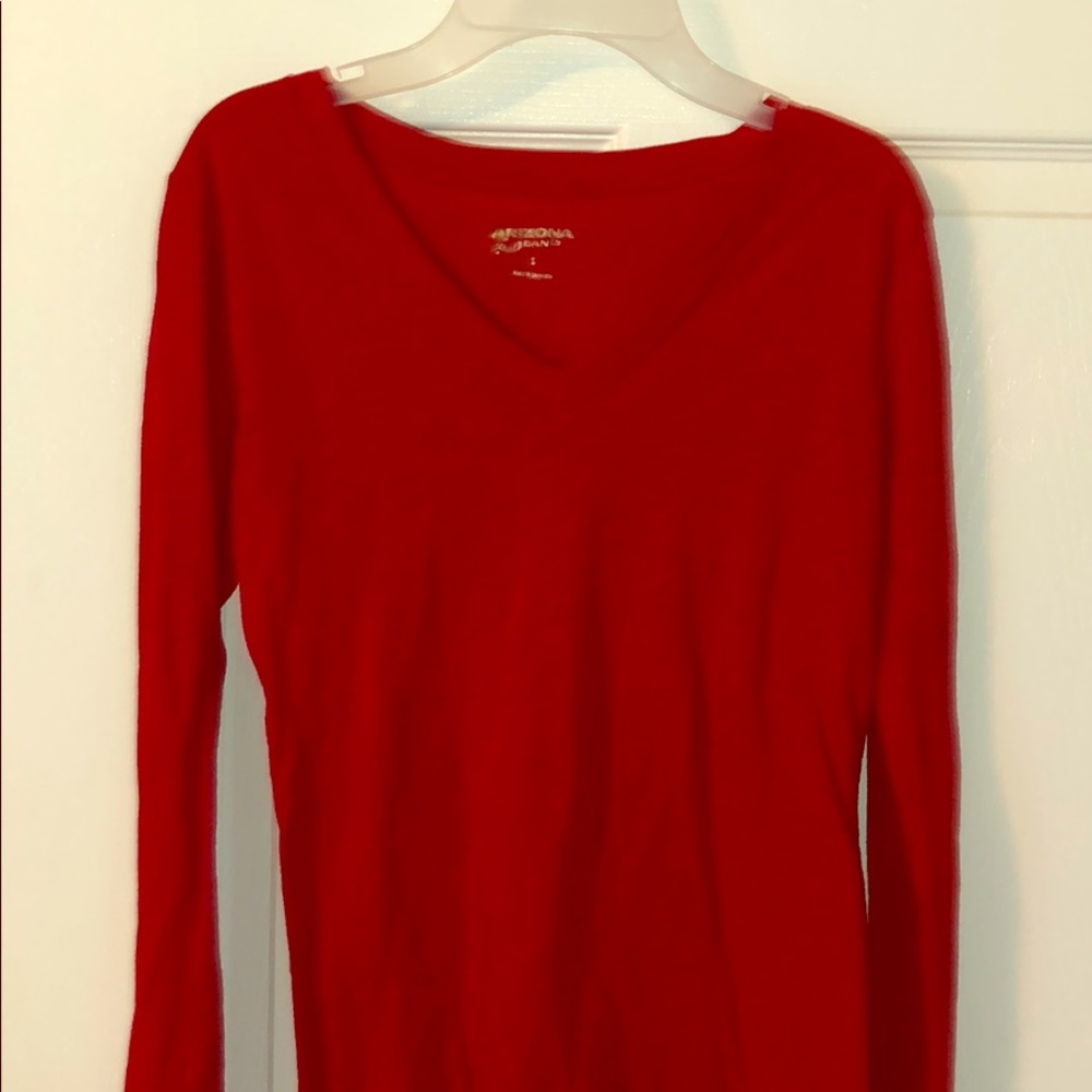 Red long sleeve top